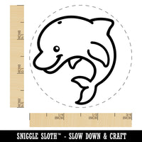 Debonair Jumping Dolphin Rubber Stamp for Stamping Crafting Planners