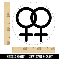 Doubled Female Sign Lesbian Gender Symbol Rubber Stamp for Stamping Crafting Planners