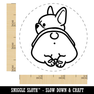 Frenchie from Behind Butt French Bulldog Dog Rubber Stamp for Stamping Crafting Planners