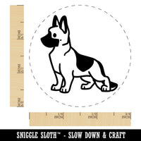 German Shepherd Standing Dog Rubber Stamp for Stamping Crafting Planners