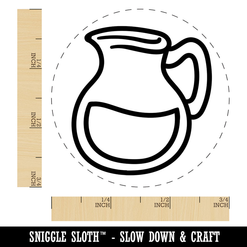 Glass Pitcher with Water Lemonade Rubber Stamp for Stamping Crafting Planners