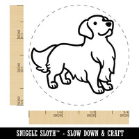 Golden Retriever Standing Dog Rubber Stamp for Stamping Crafting Planners