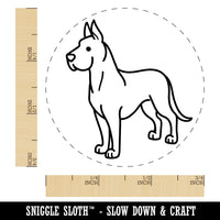 Great Dane Standing Dog Rubber Stamp for Stamping Crafting Planners