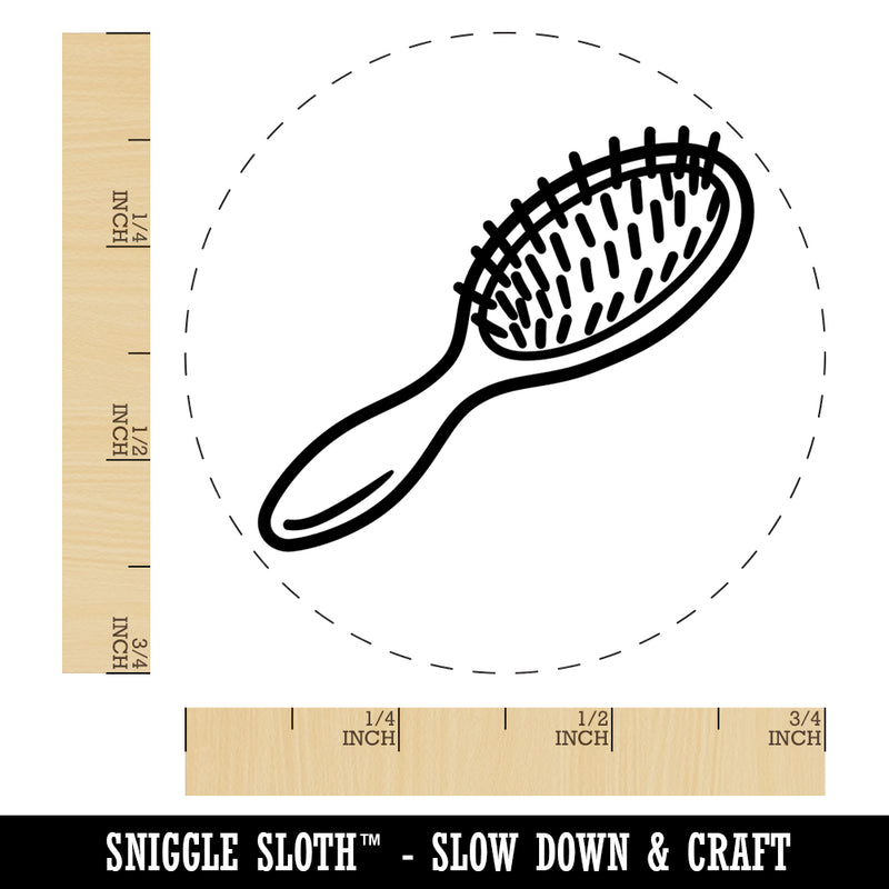 Hair Brush Rubber Stamp for Stamping Crafting Planners