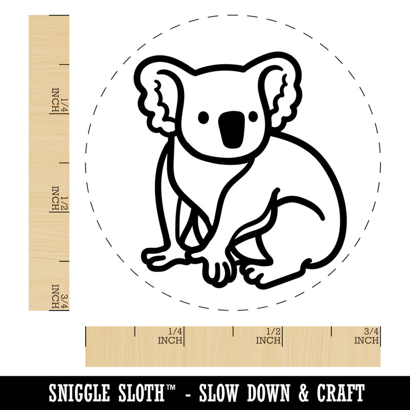 Koala Bear Sitting Rubber Stamp for Stamping Crafting Planners