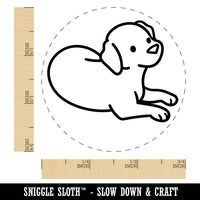 Labrador Retriever Laying Down Dog Rubber Stamp for Stamping Crafting Planners