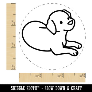 Labrador Retriever Laying Down Dog Rubber Stamp for Stamping Crafting Planners