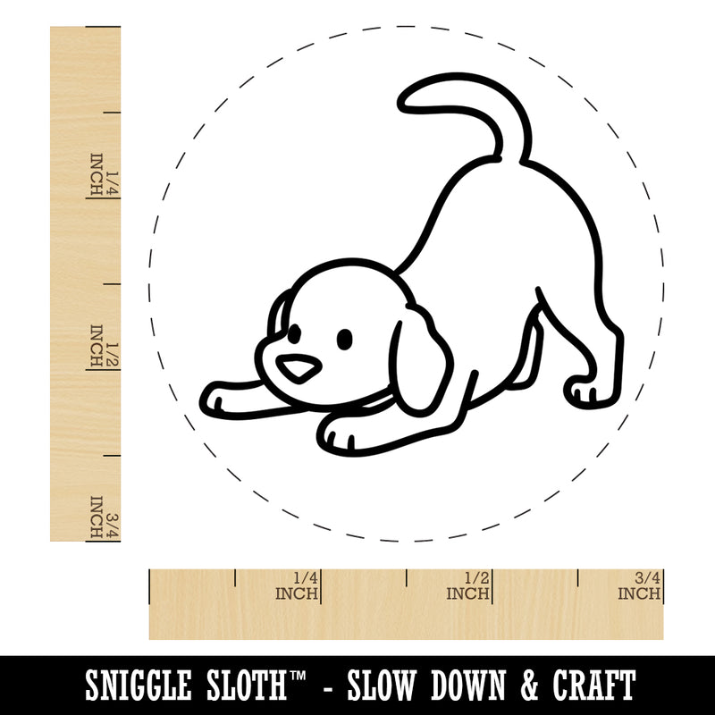Labrador Retriever Play Bow Dog Rubber Stamp for Stamping Crafting Planners