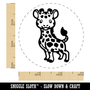 Lovable Giraffe African Zoo Animal Rubber Stamp for Stamping Crafting Planners
