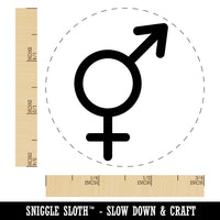 Male and Female Sign Intersex Androgynous Hermaphrodite Gender Symbol Rubber Stamp for Stamping Crafting Planners