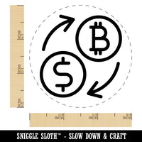 Money Exchange Bitcoin to USD Dollar Rubber Stamp for Stamping Crafting Planners