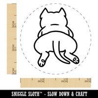 Pit Bull from Behind Butt Dog Rubber Stamp for Stamping Crafting Planners