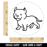 Pit Bull Standing Dog Rubber Stamp for Stamping Crafting Planners