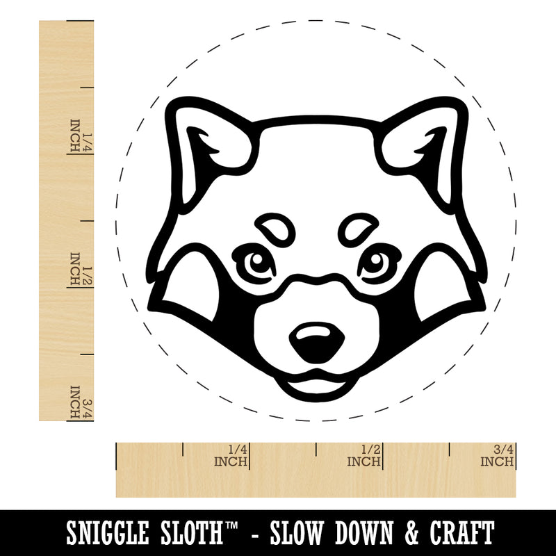 Red Panda Face Rubber Stamp for Stamping Crafting Planners