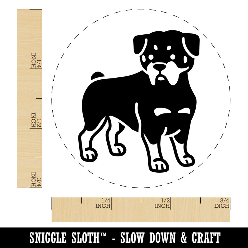 Rottweiler Rottie Standing Dog Rubber Stamp for Stamping Crafting Planners