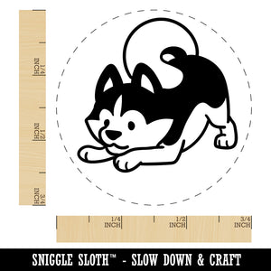 Siberian Husky Play Bow Dog Rubber Stamp for Stamping Crafting Planners