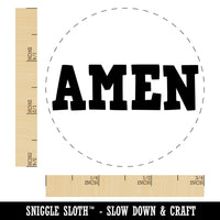 Amen Fun Text Prayer Praying Rubber Stamp for Stamping Crafting Planners