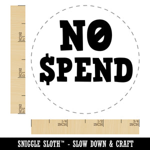 No Spend Money Spending Fun Text Rubber Stamp for Stamping Crafting Planners