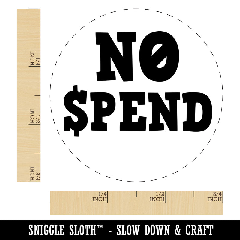 No Spend Money Spending Fun Text Rubber Stamp for Stamping Crafting Planners