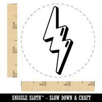 Quirky Lightning Bolt Rubber Stamp for Stamping Crafting Planners