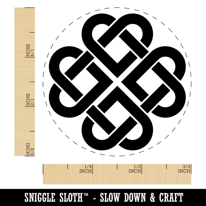 Celtic Shamrock Knot Silhouette Rubber Stamp for Stamping Crafting Planners