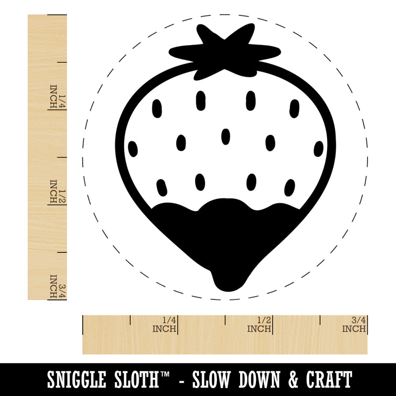 Cute and Delicious Chocolate Covered Strawberry Rubber Stamp for Stamping Crafting Planners