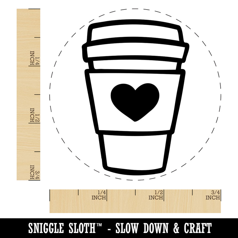 Cute Coffee Lover Traveling Mug Cup Tea Hot Chocolate Rubber Stamp for Stamping Crafting Planners