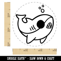 Sweet Kawaii Chibi Shark Rubber Stamp for Stamping Crafting Planners