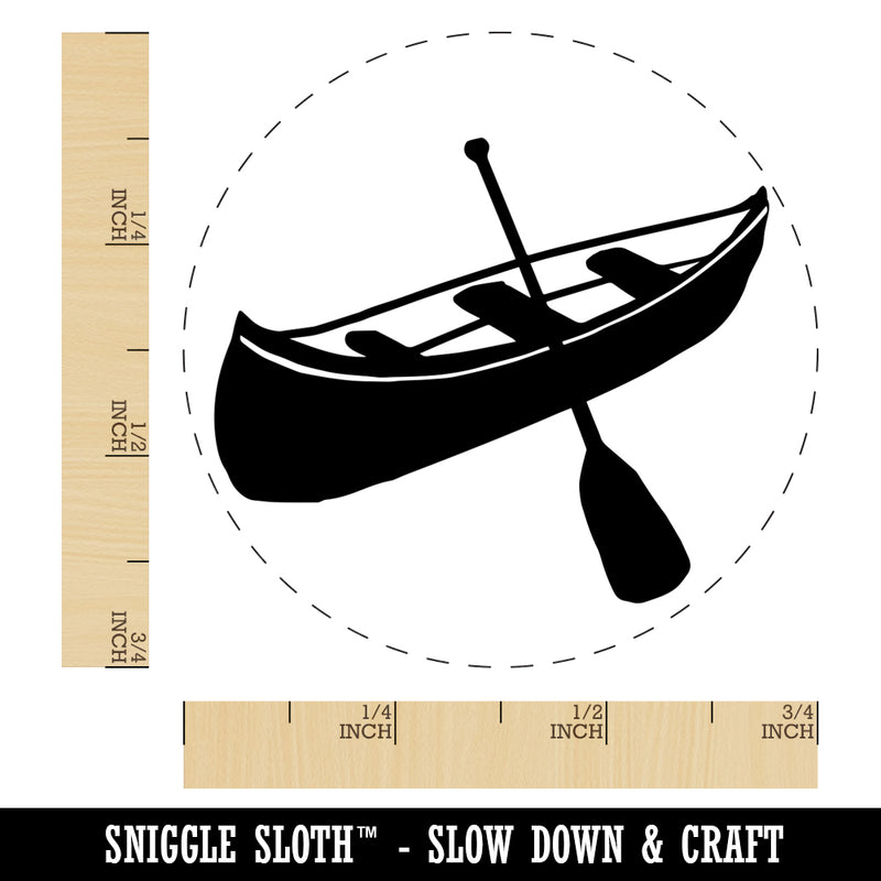 Canoe Water Boat with Paddle Rubber Stamp for Stamping Crafting Planners