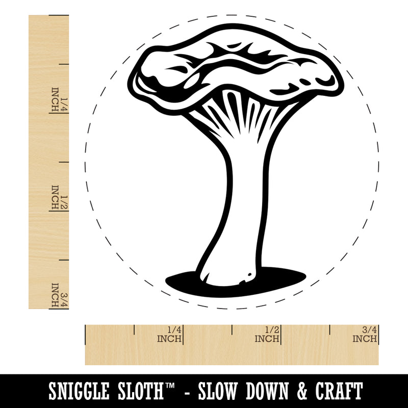 Chanterelle Mushroom Fungus Fungi Rubber Stamp for Stamping Crafting Planners