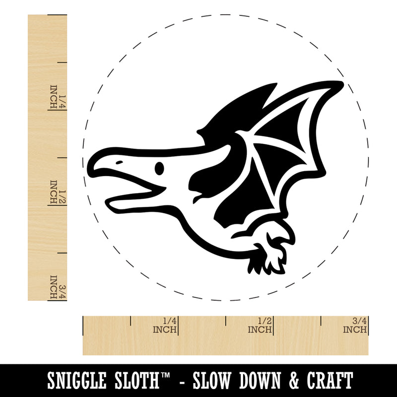 Cute Dinosaur Pterodactyl Pteranodon Flying Rubber Stamp for Stamping Crafting Planners