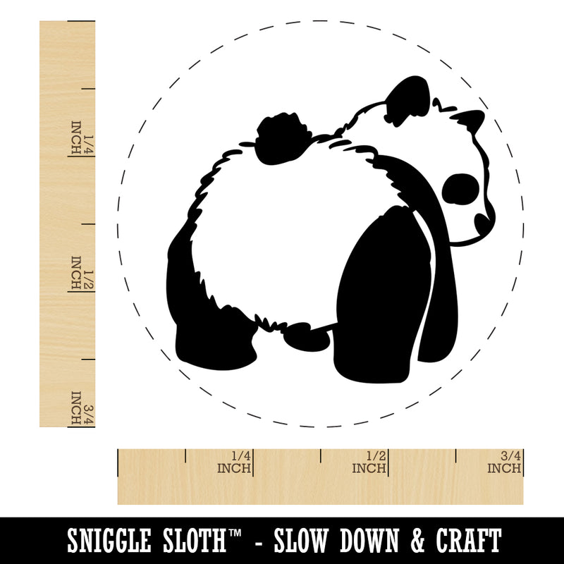 Cute Panda Bear Butt Behind Rubber Stamp for Stamping Crafting Planners