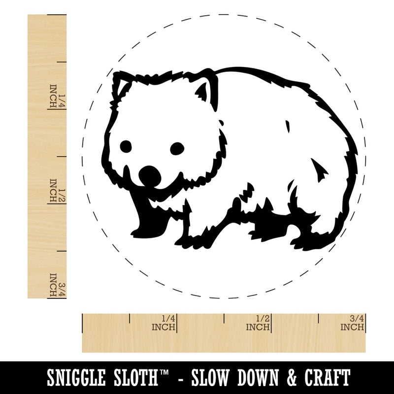 Cute Wombat Australian Marsupial Rubber Stamp for Stamping Crafting Planners