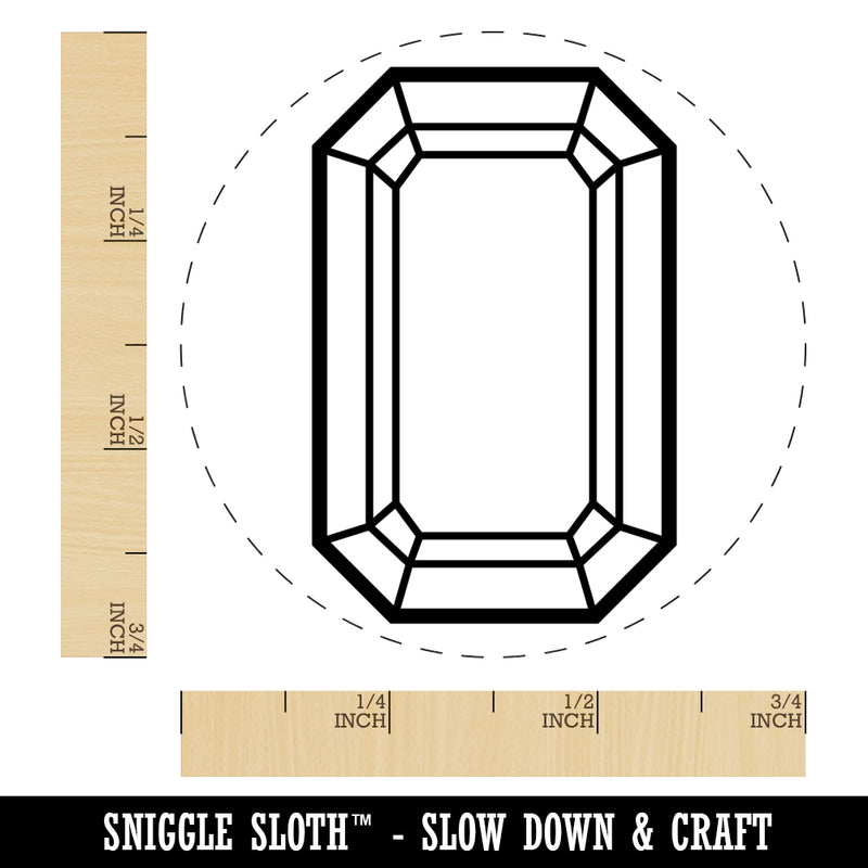 Octagon Gem Cut Diamond Jewelry Rubber Stamp for Stamping Crafting Planners