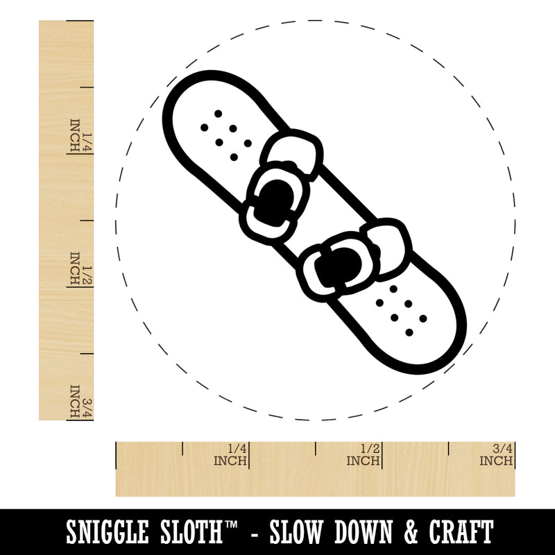 Snowboard with Boot Bindings Extreme Winter Sports Rubber Stamp for Stamping Crafting Planners