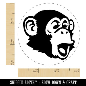 Surprised Chimpanzee Ape Head Monkey Rubber Stamp for Stamping Crafting Planners
