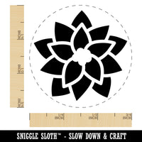 Christmas Poinsettia Rubber Stamp for Stamping Crafting Planners