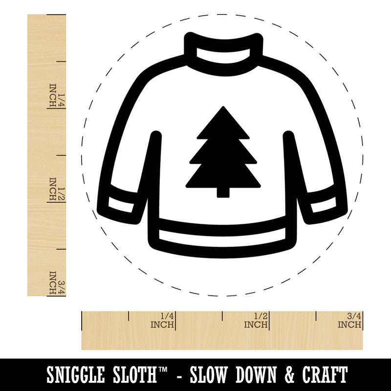 Christmas Ugly Sweater Rubber Stamp for Stamping Crafting Planners