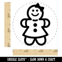 Gingerbread Woman Christmas Cookie Rubber Stamp for Stamping Crafting Planners