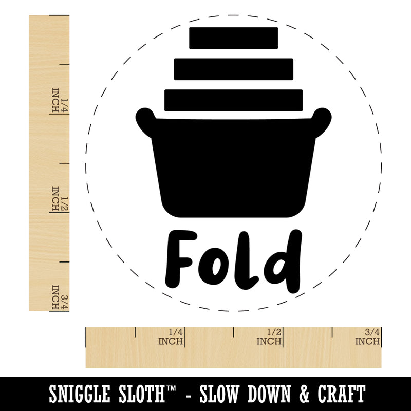 Laundry Basket Fold Rubber Stamp for Stamping Crafting Planners