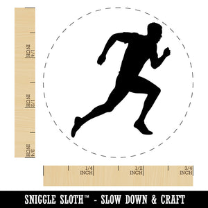 Man Running Marathon Cardio Exercise Rubber Stamp for Stamping Crafting Planners