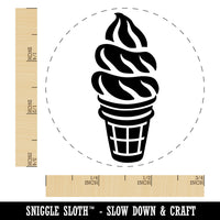 Soft Serve Ice Cream on a Cone Rubber Stamp for Stamping Crafting Planners