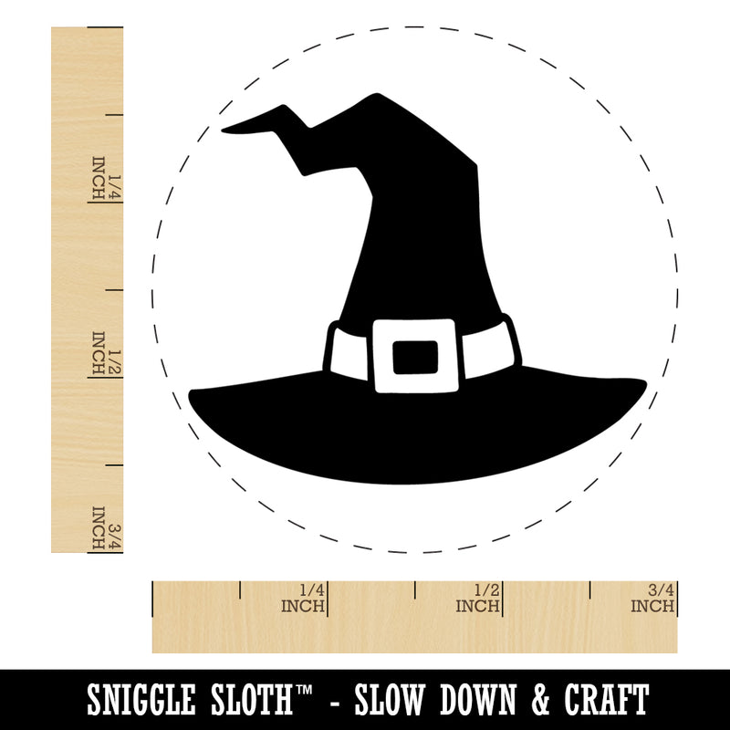 Stylized Witch Hat Halloween Rubber Stamp for Stamping Crafting Planners