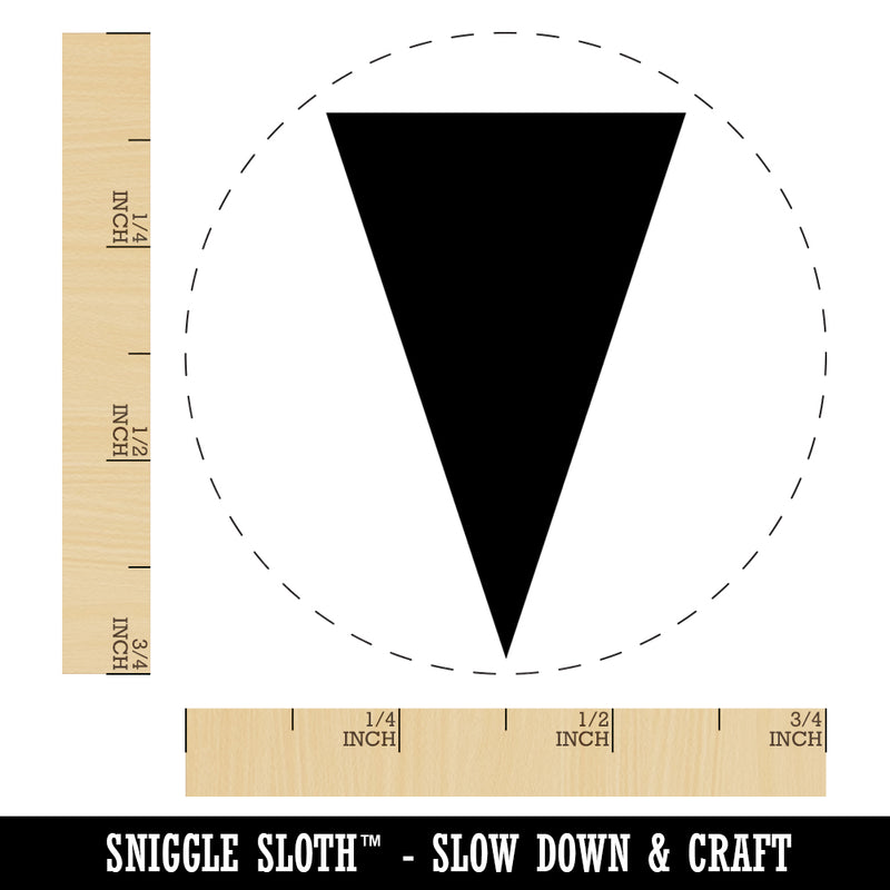 Solid Pennant Triangle Flag Rubber Stamp for Stamping Crafting Planners