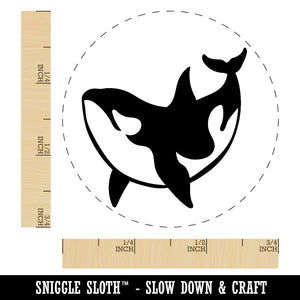 Orca Killer Whale Swimming Rubber Stamp for Stamping Crafting Planners