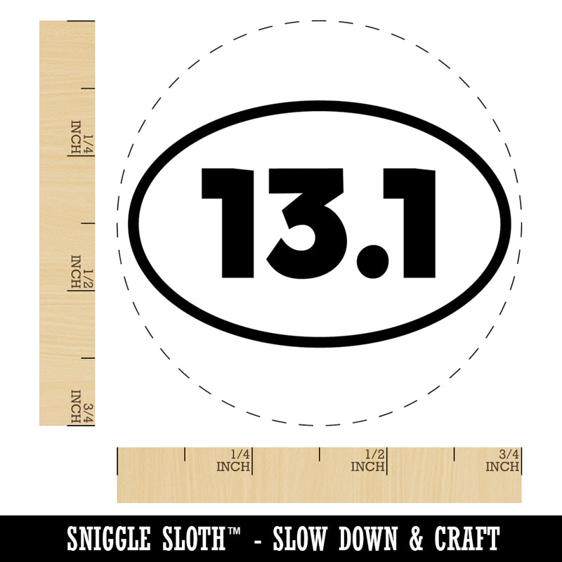 13.1 Half Marathon Runner Rubber Stamp for Stamping Crafting Planners