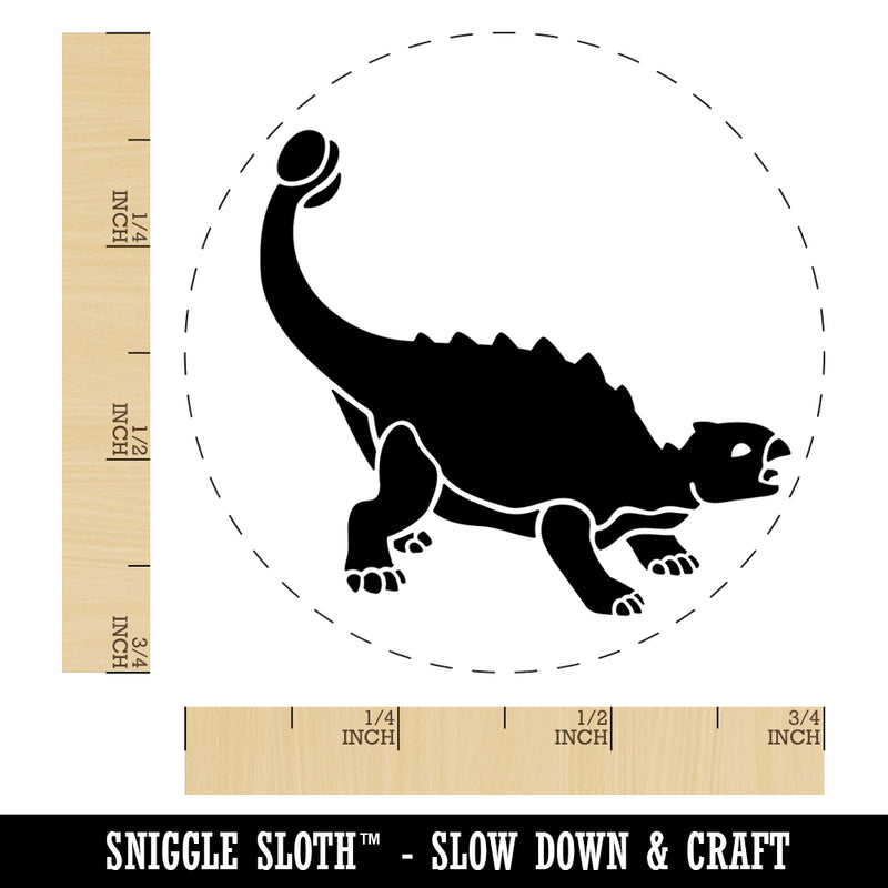 Ankylosaurus Dinosaur Rubber Stamp for Stamping Crafting Planners