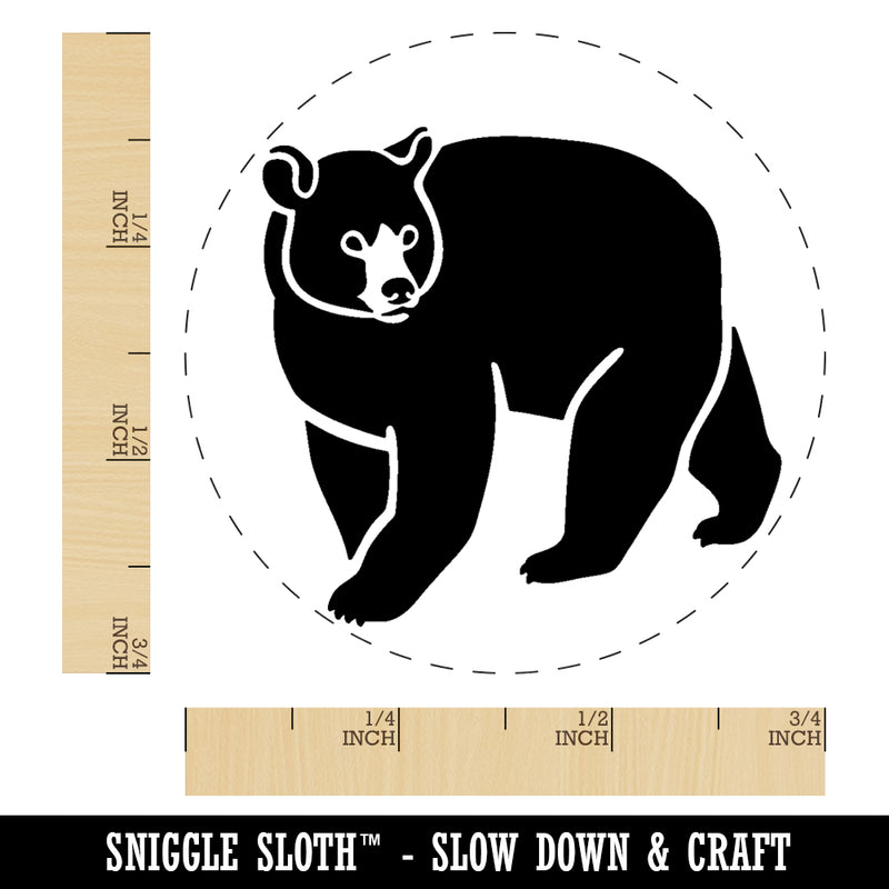 Black Bear Rubber Stamp for Stamping Crafting Planners
