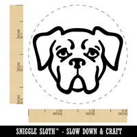 Boxer Dog Head Rubber Stamp for Stamping Crafting Planners