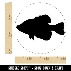 Crappie Fish Silhouette Rubber Stamp for Stamping Crafting Planners